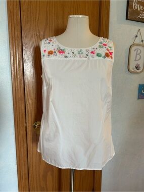 Talbots White Sequined Top - Women’s Size 10P